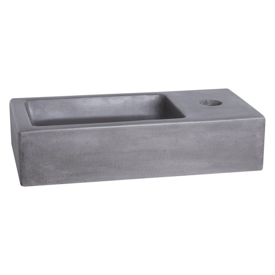 Ravo fonteinset - Beton donkergrijs - Kraan gebogen chroom