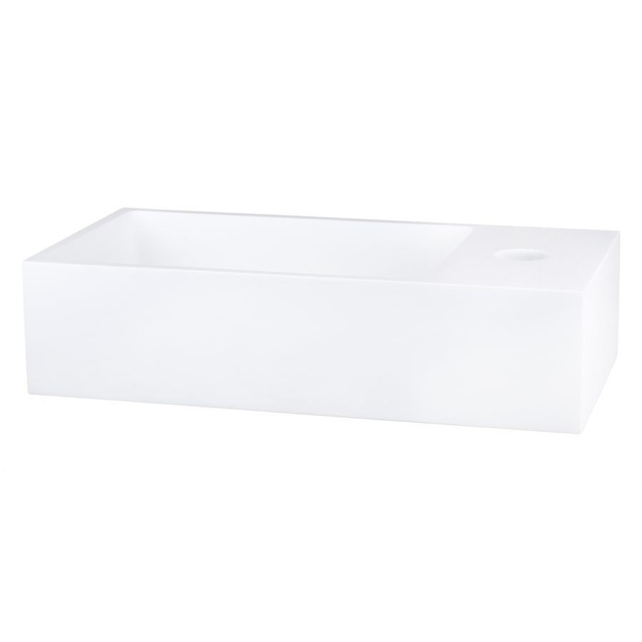 Solid fonteinset - Solid surface - Kraan gebogen mat goud