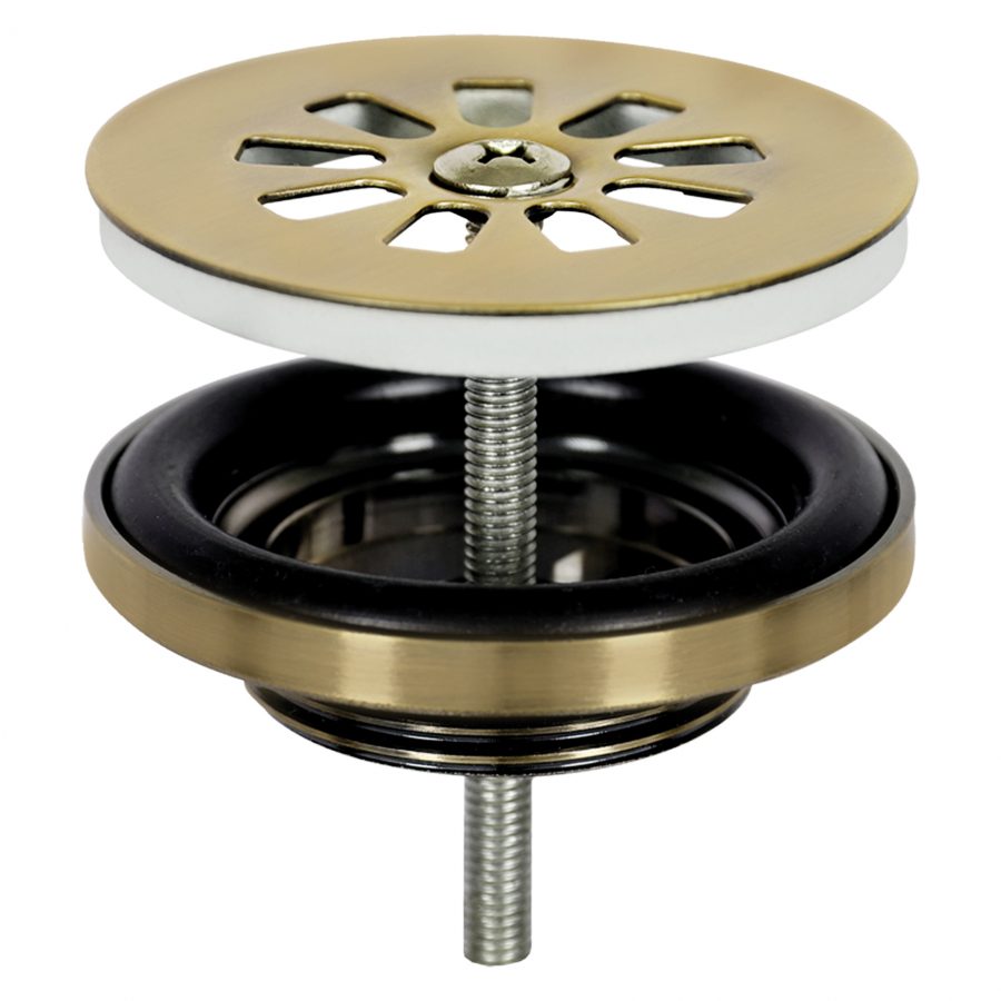 Solid fonteinset - Solid surface - Kraan gebogen mat goud