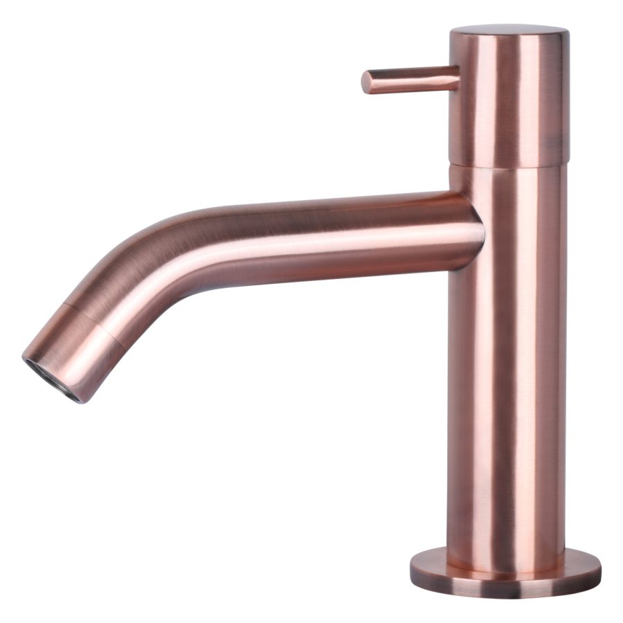 Solid fonteinset - Solid surface - Kraan gebogen rood koper