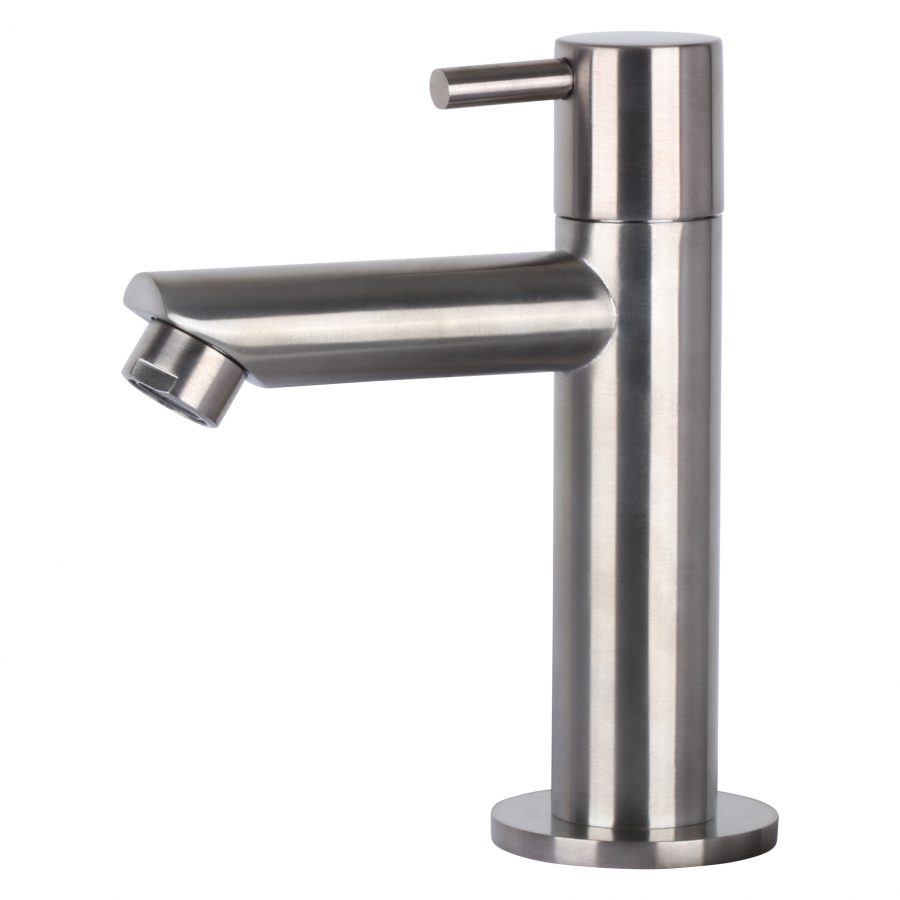 Solid fonteinset - Solid surface - Kraan recht mat chroom