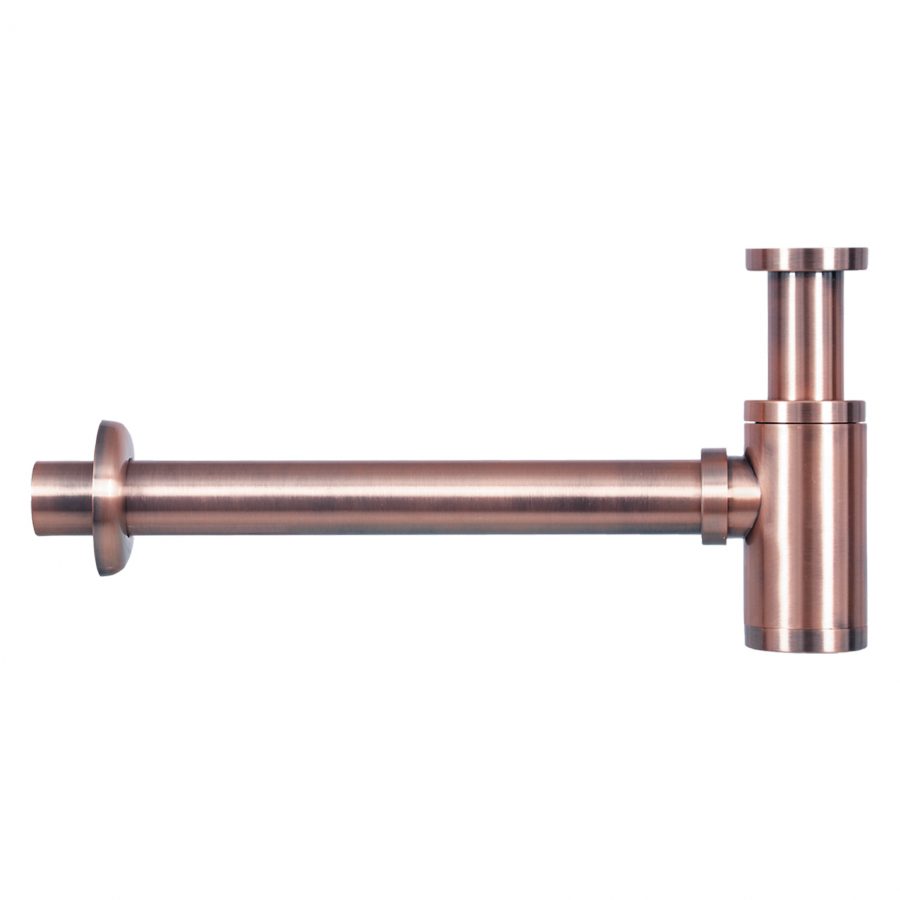 Solid fonteinset - Solid surface - Kraan recht rood koper
