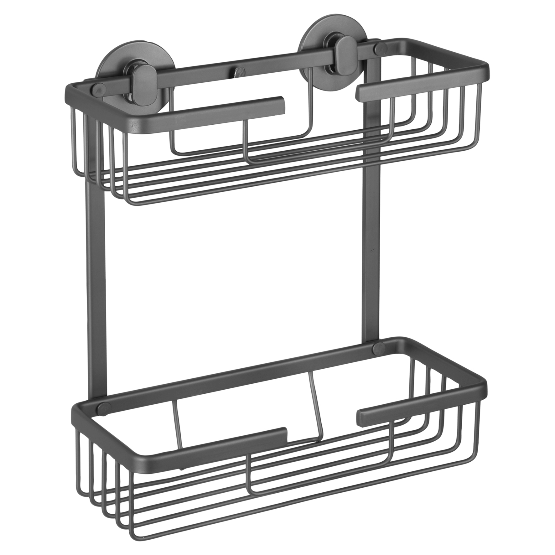 Differnz draadmand - rechthoek 2-laags - aluminium - gun metal