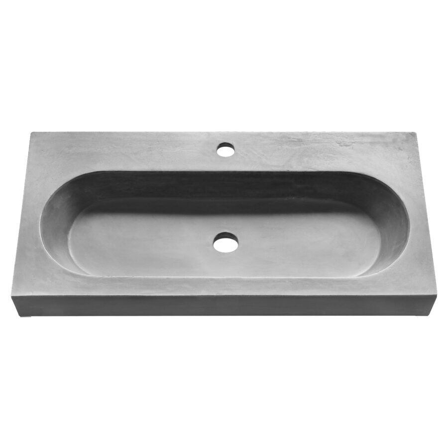 Differnz Somero wastafel - beton - 80 cm - grijs